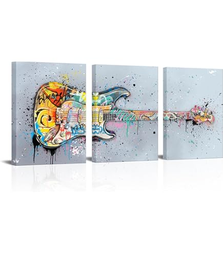 Amazon.com: HOMEOART Music Room Decor Graffiti Wall Art
